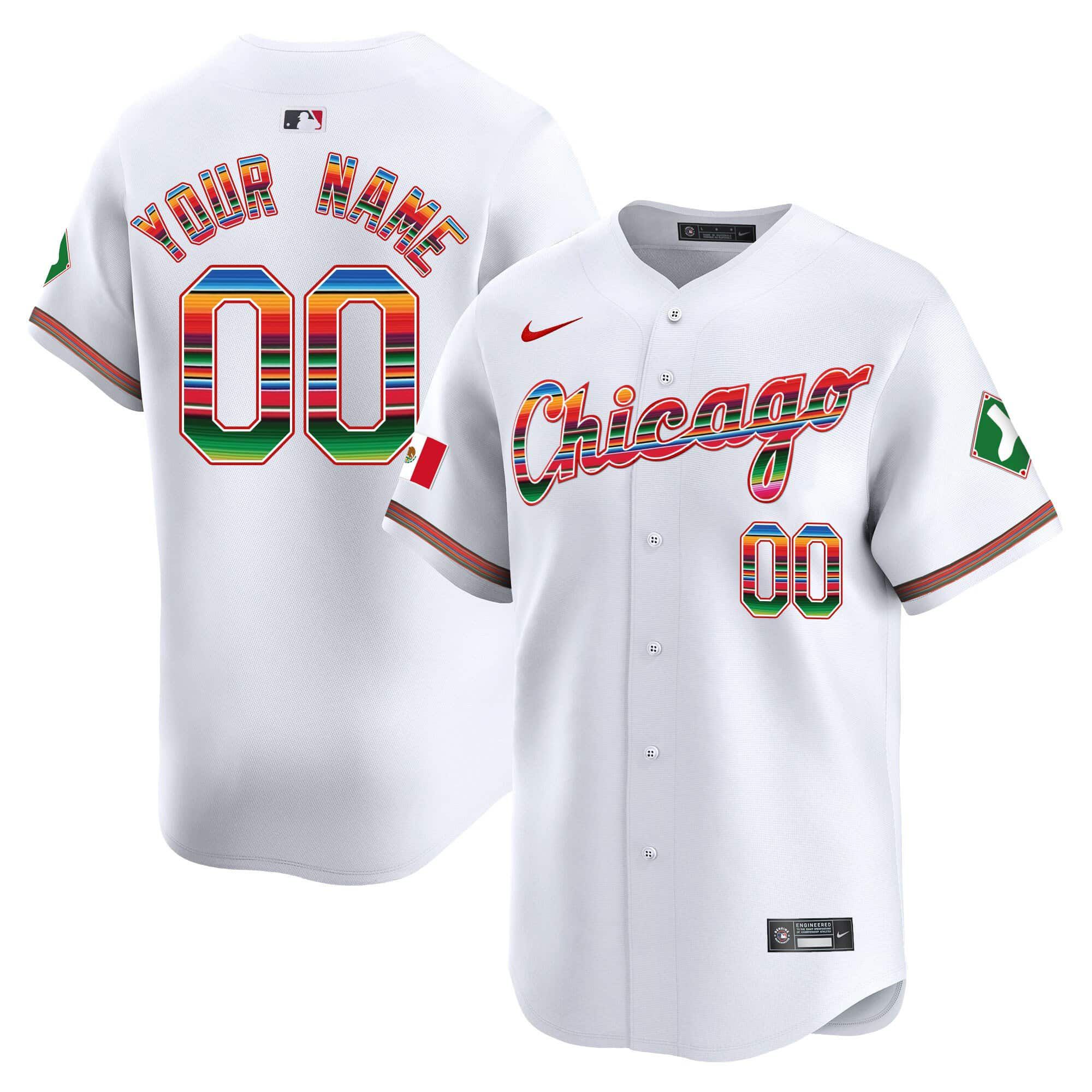 Men Chicago White Sox White Nike 2024 Mexico Vapor Premier Limited Custom MLB Jersey style 2